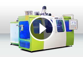 寶捷EB30UE70全電動擠出吹瓶機一出4生產爽身粉瓶